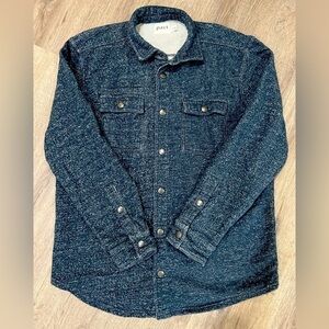 Women’s PACT Size Large Soft Gray Warm Shirt Jacket Shacket Sweater Top Comfy